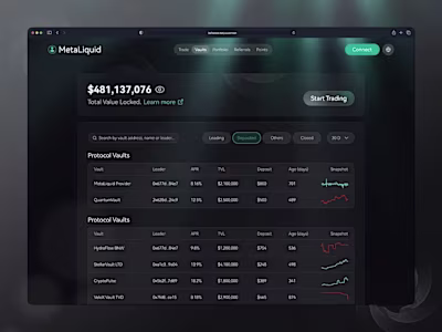 Vaults - Crypto Dashboard