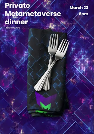 MetaMetaverse Private Dinner (Animated flyer Reel and IG story)