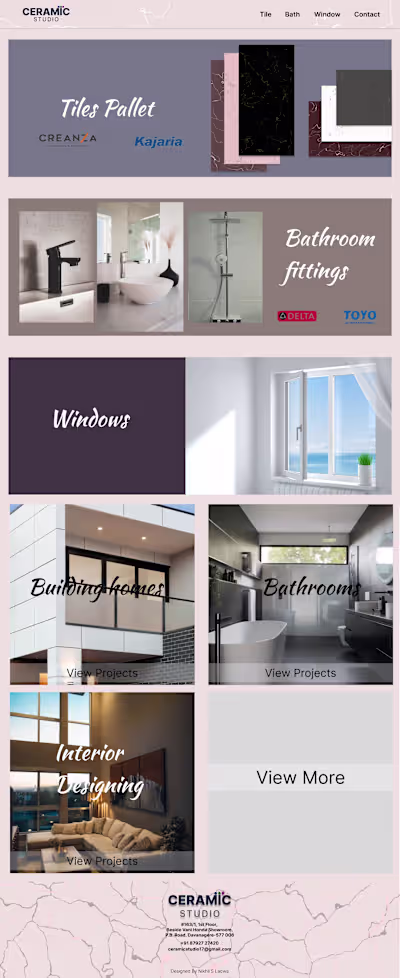 Ceramic Studio - Tile | Bath |Window Ongoing Project.