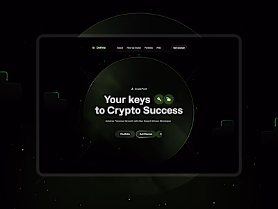 DeFina - Crypto Fund landing page