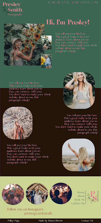 Wedding Photographer Brand & Website