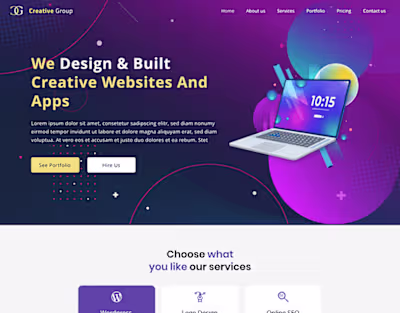 Design Agency Landing Page
