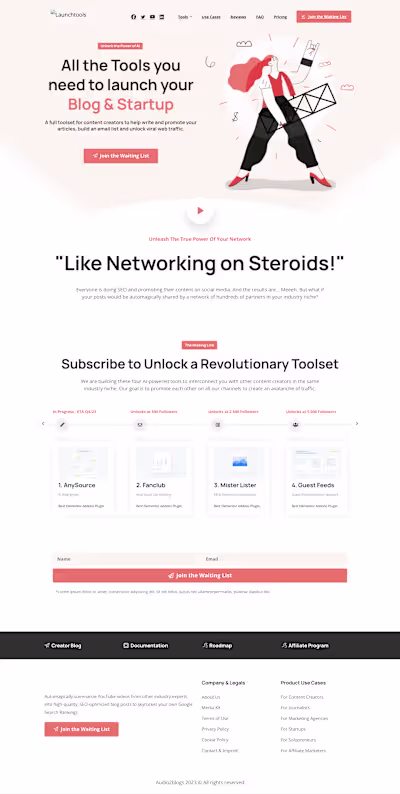 Launchtool - an AI-powered marketing suite