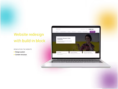 Website design with block patten and accessibility