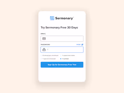 Sign Up / Log In Flow