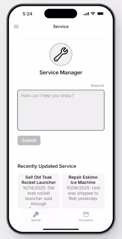 Conversational AI Service Management Mobile App Chat with yo...