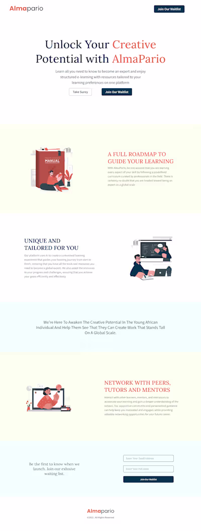 Pre-Launch Landing Page