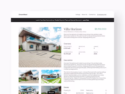 DreamNest: Modern Website for a Growing Real Estate Agency