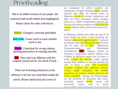 Proofread work