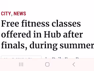 Free fitness classes offered in Hub after finals, during summer