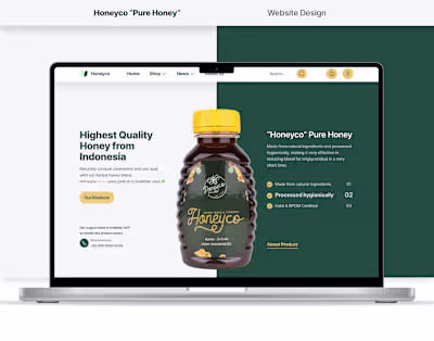 Honeyco Pure Honey - eCommerce Site Design