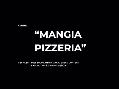 Mangia Pizzeria - Full Social Media Management Client