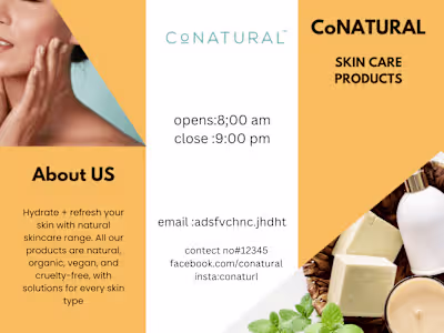 Brochure for skin care