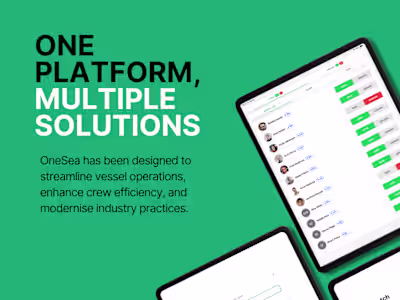 OneSea - One platform, multiple solutions