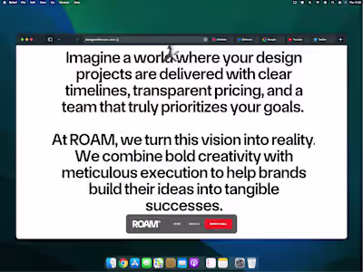 ROAM - Brand Agency Website Design