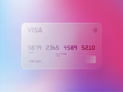 A semi-transparent card concept that feels modern, weightles...