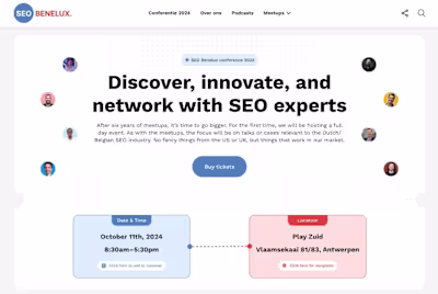 SEO Conference Landing Page Design and Development
