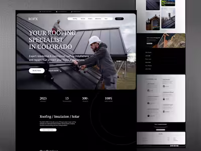ROFX Professional Roofing Services Website Design