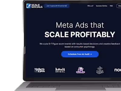 Scale Socials Website on Framer