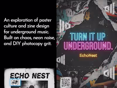 Bold Poster & Zine for Indie Underground Music