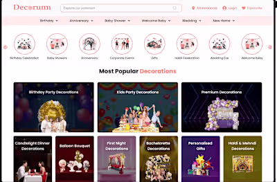 Decorum: Event Booking with Seller and Admin Site