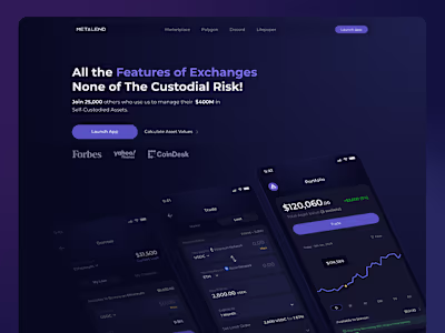 Metalend.tech Platform Redesign