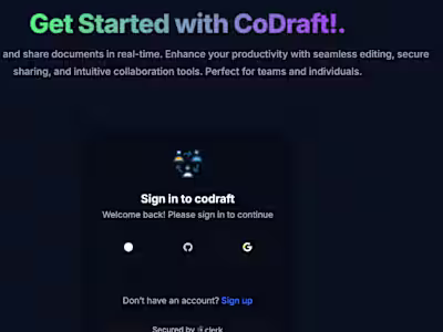 Codraft – RealTime Collaboration & Seamless Document Editing App