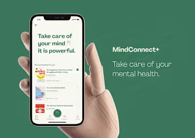 UI Design for MindConnect+ Mental Health Platform