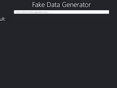 Fake Table Generator