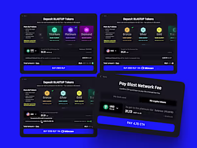 BlastUP IDO Flow UX | 5-Step Onboarding → 68% Conversion