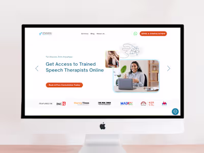 Website Redesign for Sounderic - Online Speech & Hearing Clinic