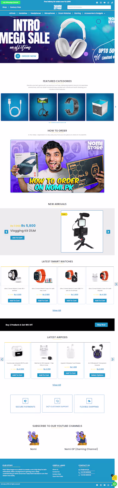 Nomi Store - Worrdpress Tech & Gadget Store Design