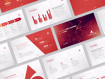 PowerPoint presentation for an AI startup