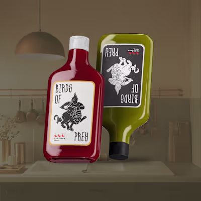 Birds of Prey Hot Sauce Branding