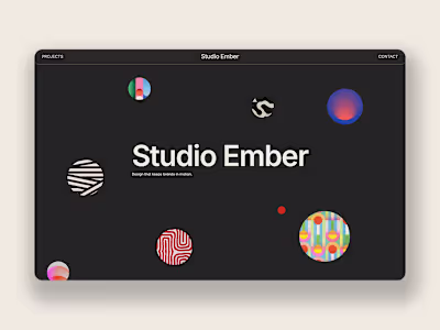 Studio Ember — Modern Portfolio Framer Template 