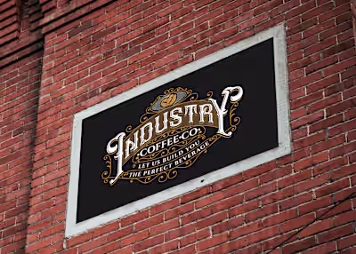 Luxury Vintage Victorian Logo for Industry Coffee Co. :: Behance