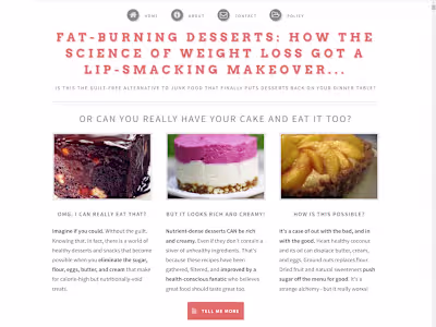 Sales Page For Metabolic Desserts