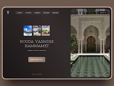 Houda Yasmine Hammamet Landing Page Redesign
