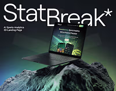 AI Sports Analytics 3D Landing page