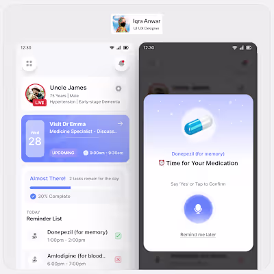 Patient Activity Tracking App Design - Healthcare Tech