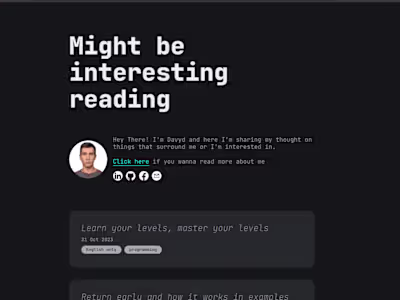 Cost efficient personal website