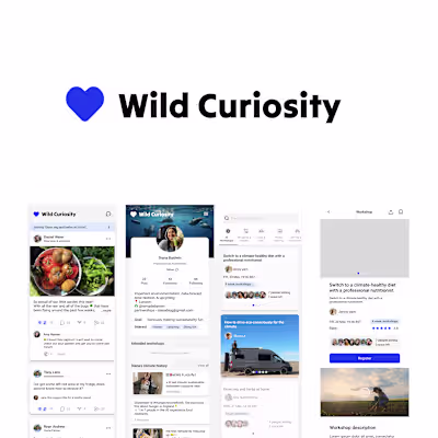 WildCuriousity App/Web: Design & Development 