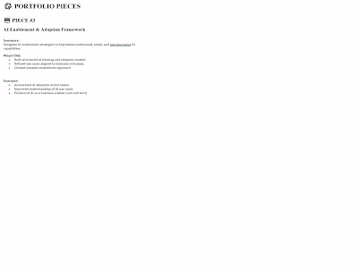 AI Enablement & Adoption Framework