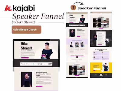 Kajabi Speaker Page for Motivational Author & Thought Leader