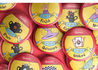 Quizwiz | Sticker & Badge Design