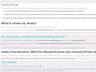 Content Writing: When To Do Knee-Ups Instead of Push-Ups