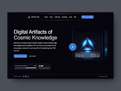 Crystalline NFT Minting Page
