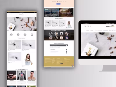 Simply Pure Website Redesign