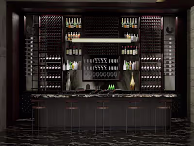 Arch Visualization of cava bar