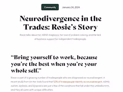 Neurodivergence in Trades Interview Series for TaskHer